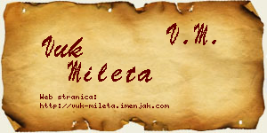 Vuk Mileta vizit kartica